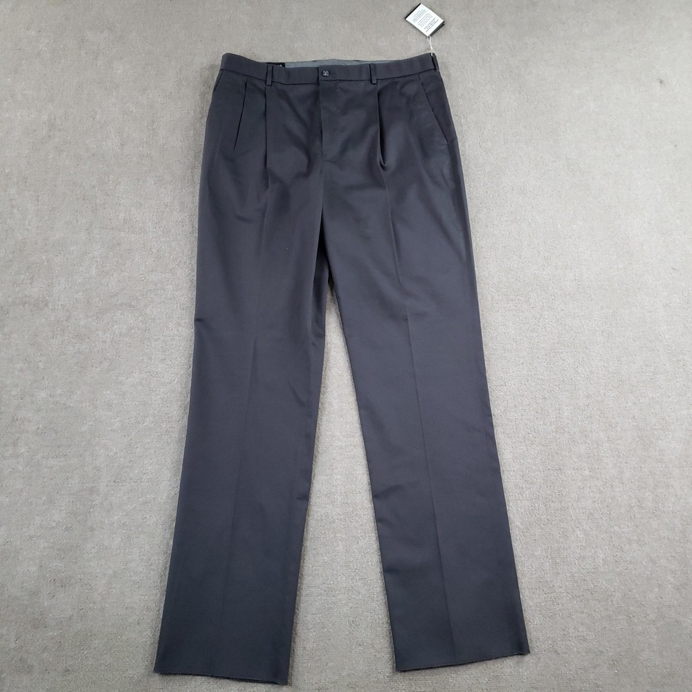 Paul Fredrick Impeccable Pants Men 40x36 Unhemmed Gray Dress Pleated Classic Fit
